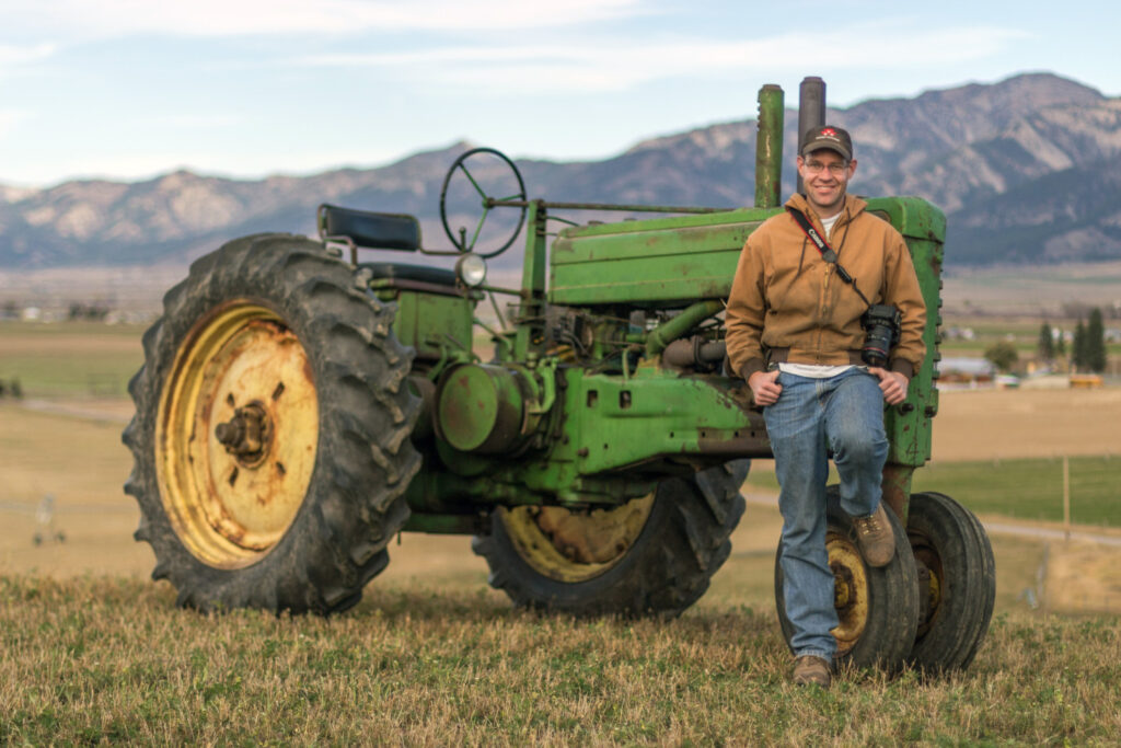 Kyle Weber with a 1947 John Deere Model A